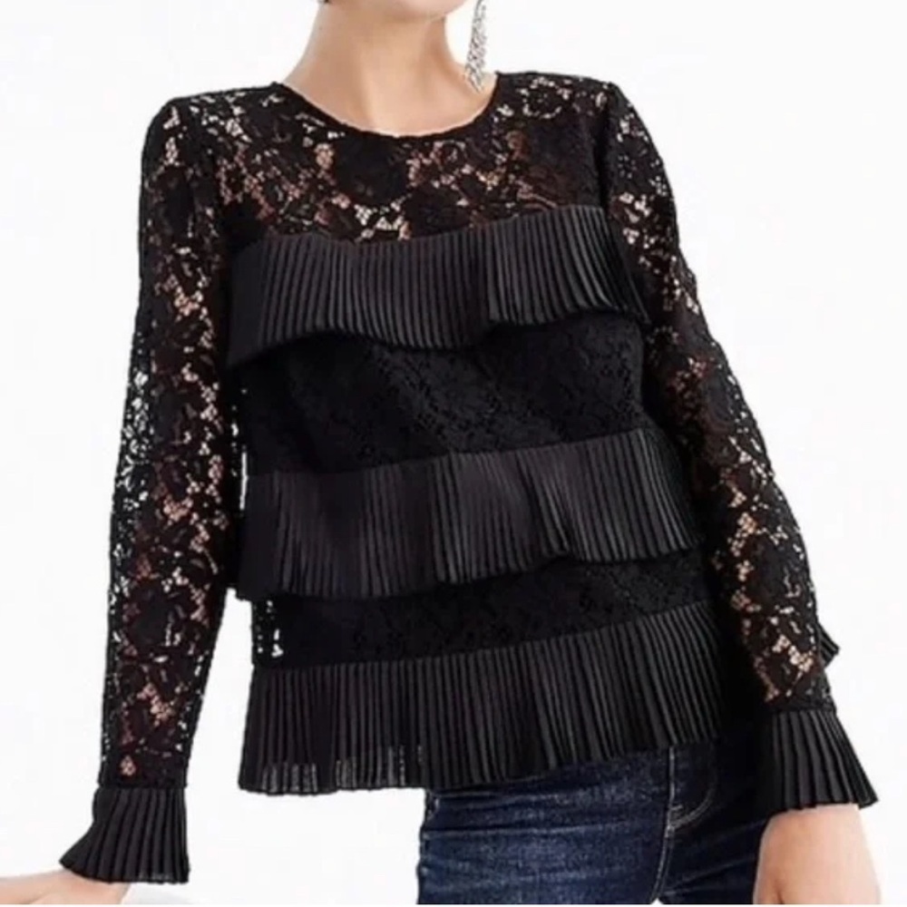 J.Crew Lace Ruffle Top - Picture 7 of 7